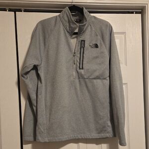 The North Face Light Gray Quarter-Zip Fleece Pullover